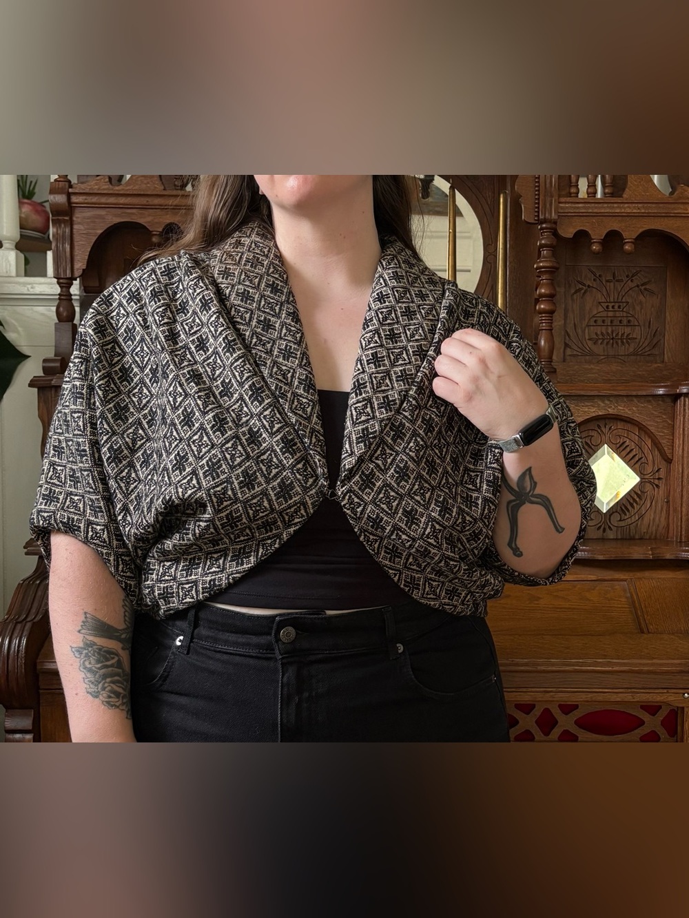 Rafaella Studio bolero wool blend cardigan XL